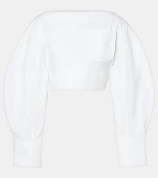 Рубашка из хлопка La Chemise Barco Jacquemus, белый