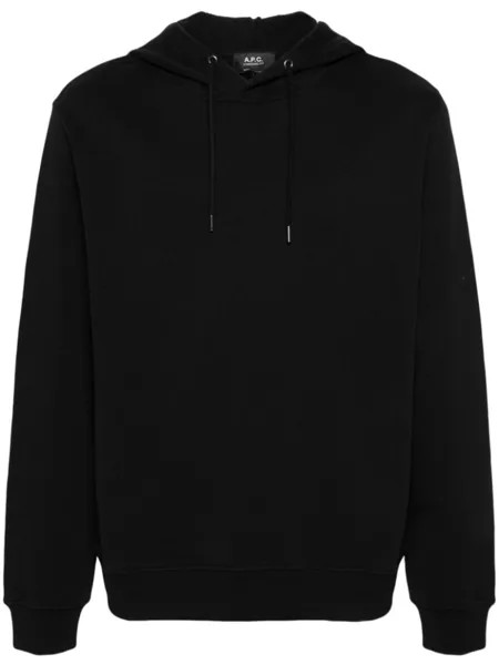 A.P.C. худи с вышитым логотипом, черный