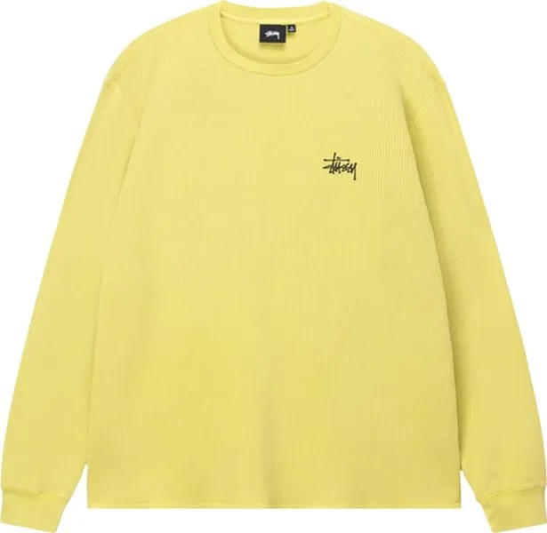 Лонгслив Stussy Basic Stock Long-Sleeve Thermal 'Yellow', желтый
