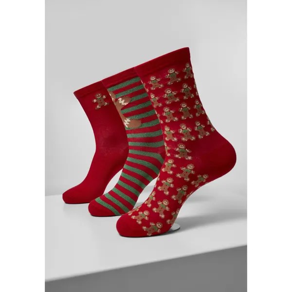 Носки Urban Classics Christmas Gingerbread Lurex, красный