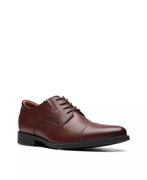 Мужские оксфорды Whiddon с закрытым носком Clarks, коричневый