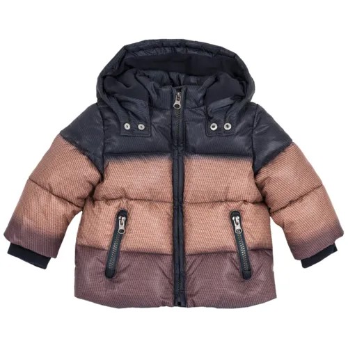 Куртка-пуховик Chicco для мальчиков, размер 074, цвет коричневый