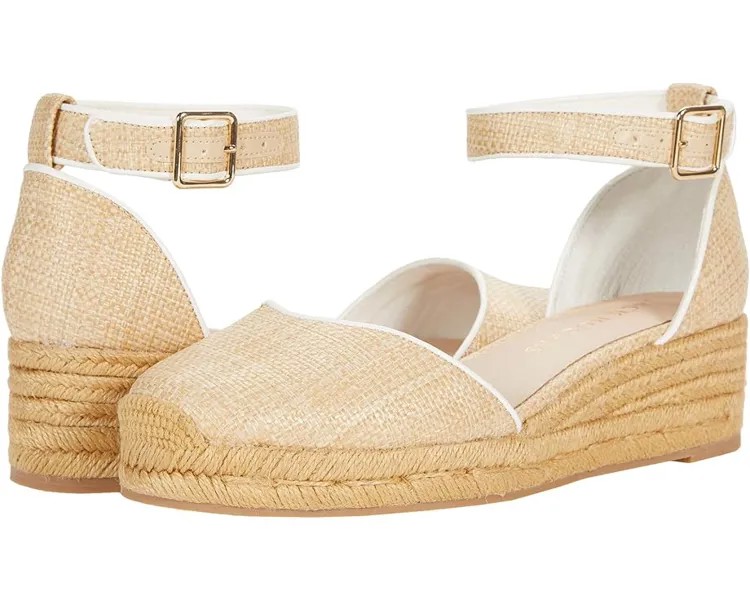 Туфли Jack Rogers Palmer Rattan Closed Toe Mid Wedge, цвет Natural/White