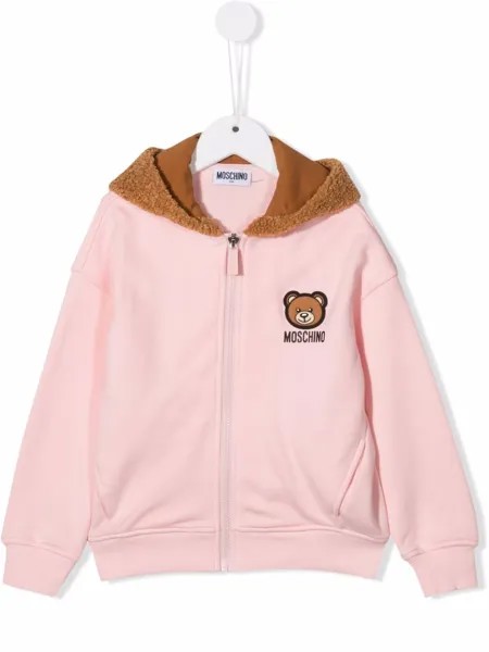 Moschino Kids куртка с капюшоном и нашивкой Teddy Bear