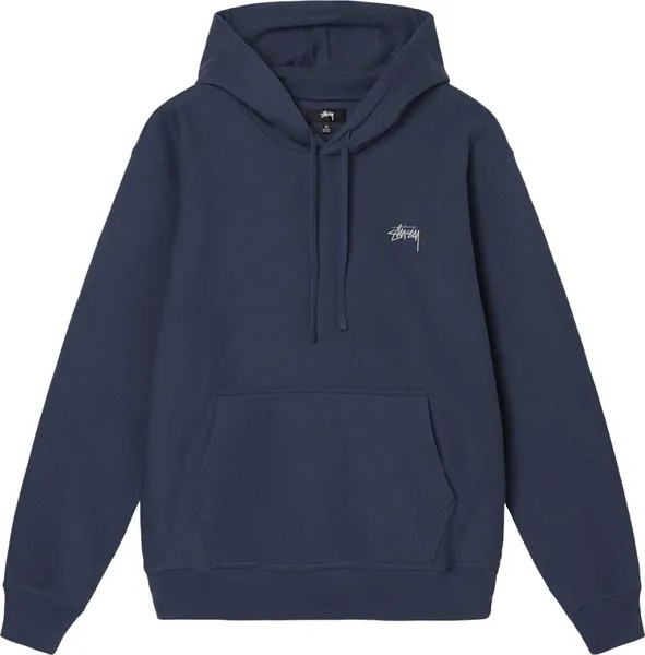 Худи Stussy Overdyed Stock Logo Hoodie 'Navy', синий