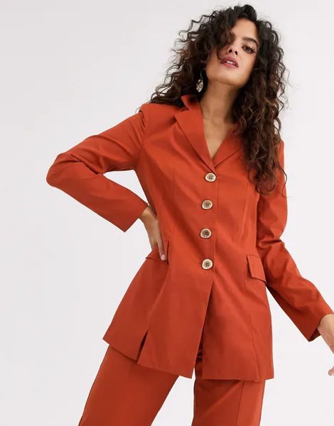 Строгий пиджак Unique21-Оранжевый