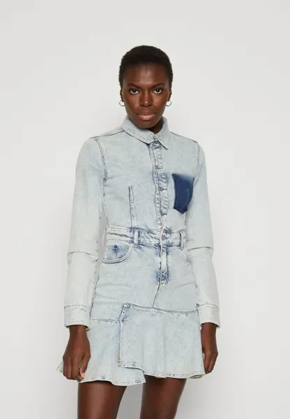 Джинсовое платье RUFFLED DRESS Karl Lagerfeld Jeans, цвет light blue