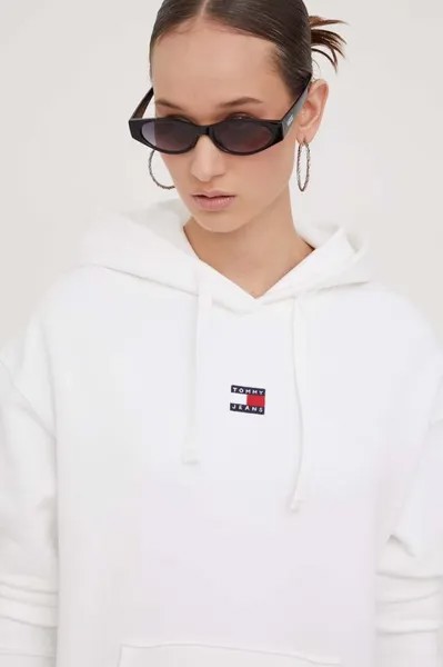 Хлопковая толстовка Tommy Jeans, белый