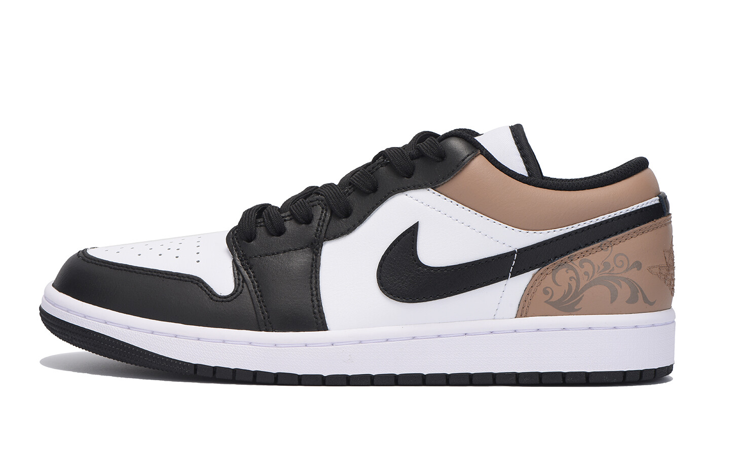 Кроссовки Air Jordan 1 Vintage Basketball Shoes Men Low-top Khaki, хаки/черный
