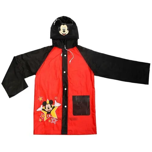 Дождевик Disney, размер M(100-110), красный, черный