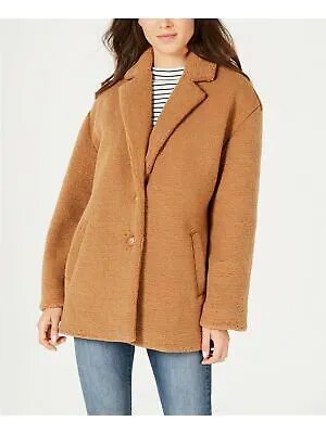 COLLECTIONB Женская коричневая пуховая зимняя куртка на пуговицах с карманами Пальто S