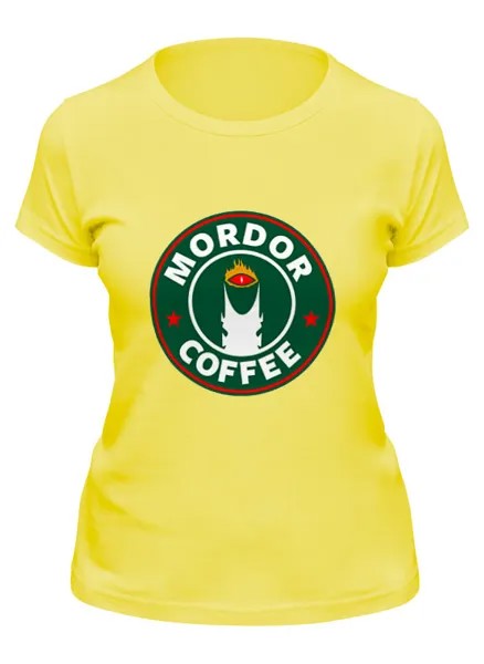 Футболка женская Printio Mordor coffee желтая 2XL