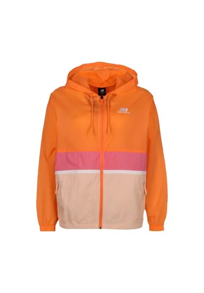 Женская тканая куртка с усилением для легкой атлетики new balance, цвет Orange Rosa