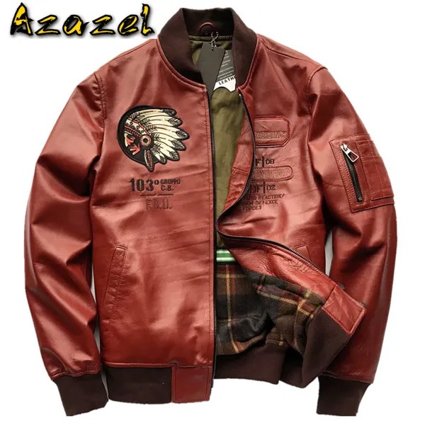 Японская версия, индийская мотоциклетная мужская куртка из овечьей кожи, куртка и пальто, индийский Аватар, уличная одежда с вышивкой и узором, 4XL