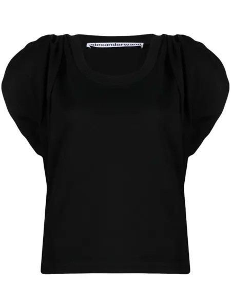 Alexander Wang футболка с присборенными рукавами, черный