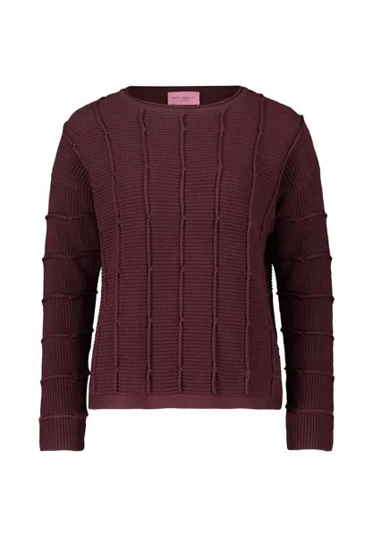 Свитер крупной вязки с трикотажными деталями BETTY BARCLAY, цвет Dark Aubergine