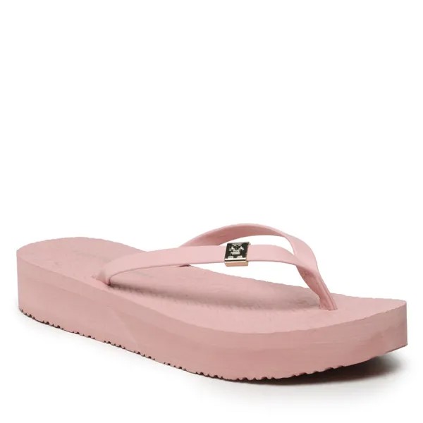Шлепанцы Tommy Hilfiger ThMonogram Flat, розовый
