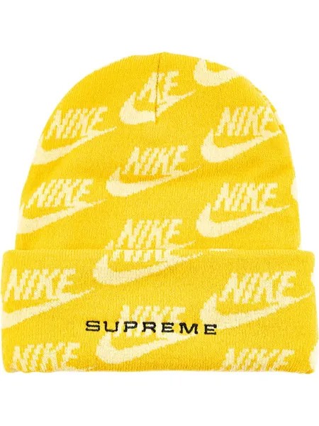 Supreme шапка бини с логотипом из коллаборации с Nike