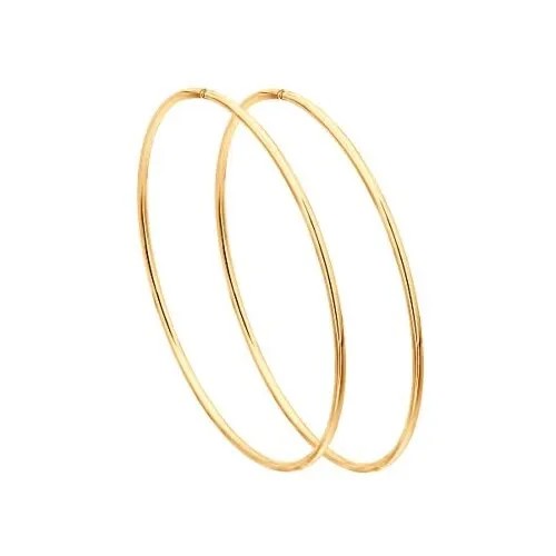 Серьги конго Diamant, серебро, 925 проба, золочение