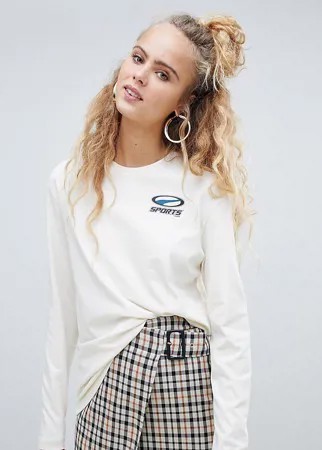 Эксклюзивный лонгслив из органического хлопка с логотипом Puma-Белый