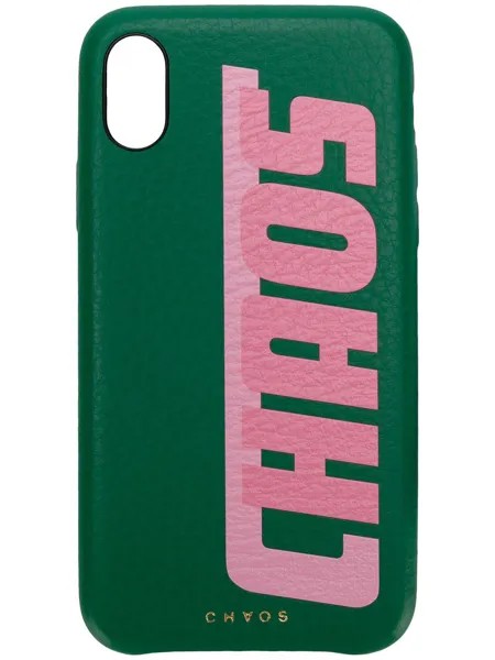 Chaos graphic print iPhone X case