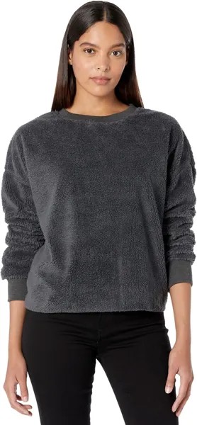 Толстовка Dylan by True Grit Sherpa Drop Shoulder Crew Neck Sweatshirts, цвет Carbon