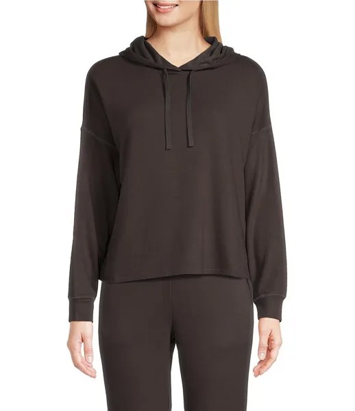Флисовый пуловер однотонного цвета Barefoot Dreams Malibu Collection, серый