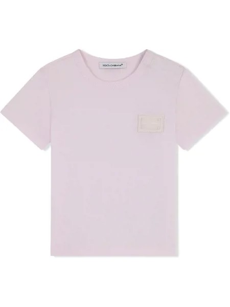 Dolce & Gabbana Kids футболка с нашивкой-логотипом