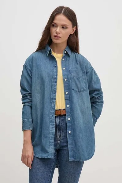 Джинсовая рубашка Lauren Ralph Lauren, синий