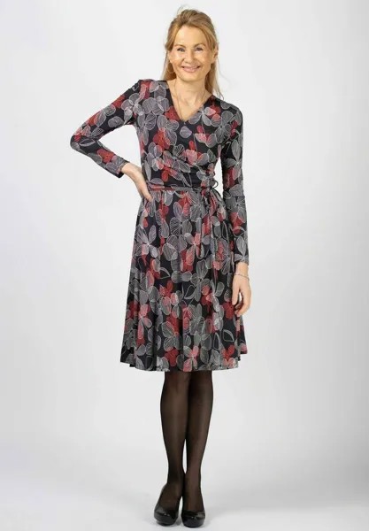 Платье из джерси MARGUERITE LINE FLOWER Stockholms Klänningsfabrik, цвет black