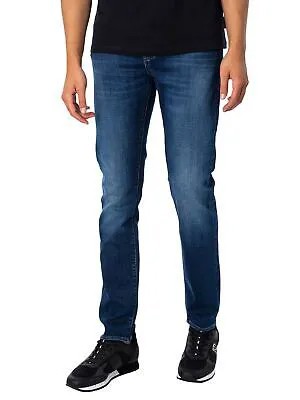 Мужские зауженные джинсы Armani Exchange, синие