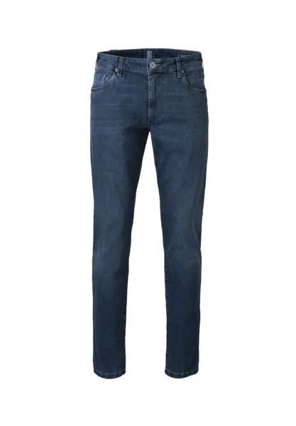Джинсовая ткань стретч Cross Hedge Stretch Denim модель M5 SLIM MEYER, цвет Marine