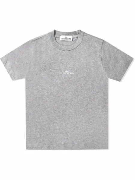 Stone Island Junior logo-print cotton T-shirt