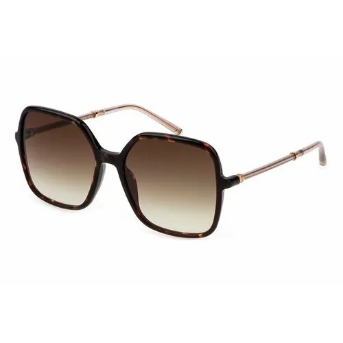 Солнцезащитные очки Escada, квадратные, оправа: пластик, градиентные, для женщин, коричневый