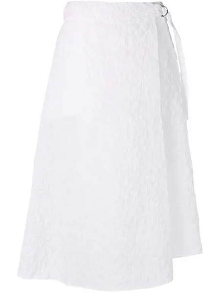 Jil Sander Navy фактурная юбка с драпировкой
