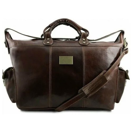 Дорожная кожаная сумка Tuscany Leather Porto TL140938 Темно-коричневый