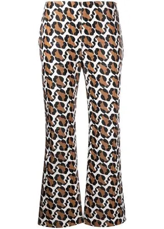 Fendi брюки с леопардовым узором