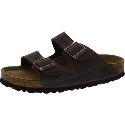 Birkenstock Женские коричневые кожаные шлепанцы с открытым носком 35 BHFO 2648