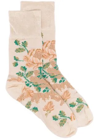 Simone Rocha носки с цветочным узором