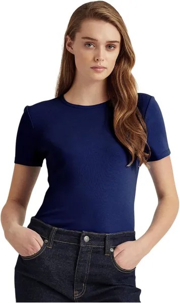 Футболка LAUREN Ralph Lauren Cotton-Blend T-Shirt, цвет Lauren Navy