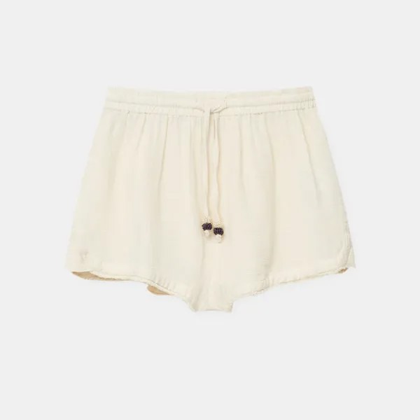 Шорты Pull&Bear Rustic With Frayed Trims, бежевый
