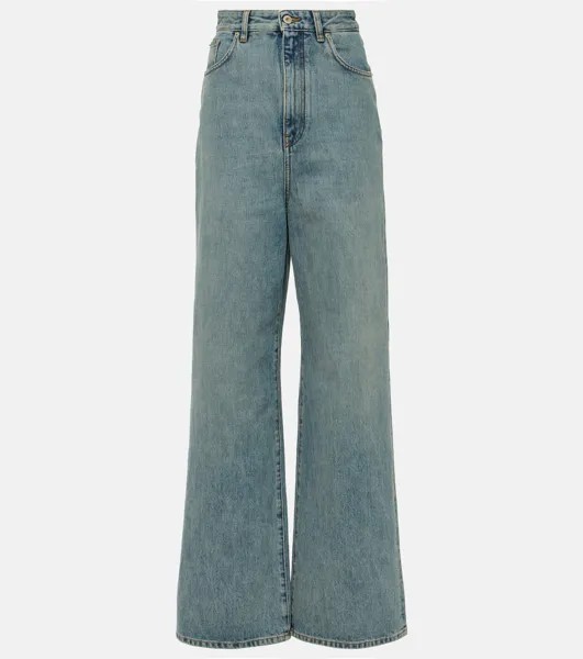 Прямые джинсы с высокой посадкой Loewe, синий