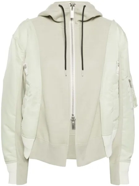 Sacai твиловое худи, зеленый