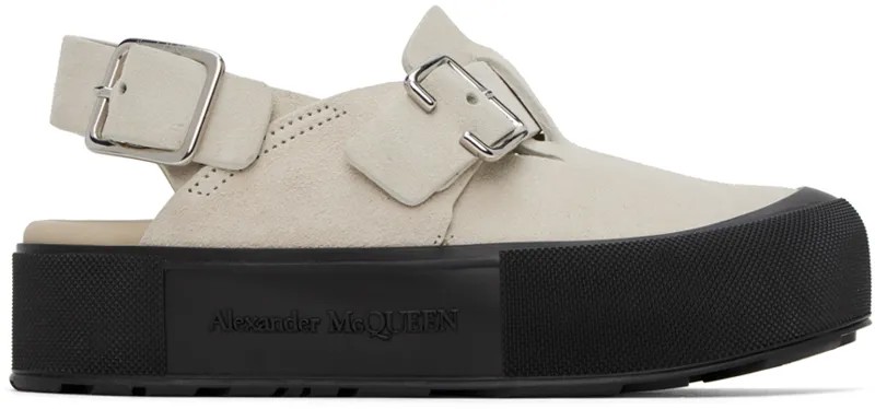 Бежевые сандалии Mount Slick Alexander McQueen