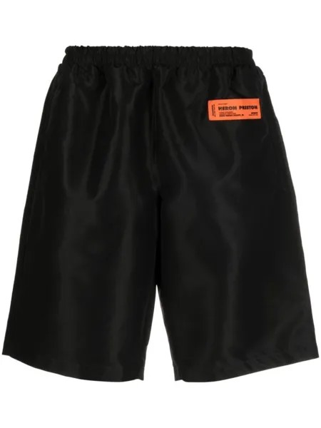 Heron Preston спортивные шорты с нашивкой-логотипом, черный