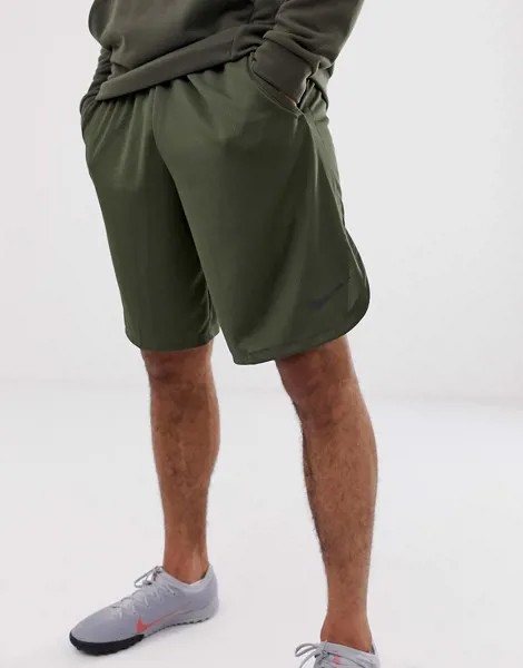 Сетчатые шорты хаки Nike Training - Dry 4.0-Зеленый