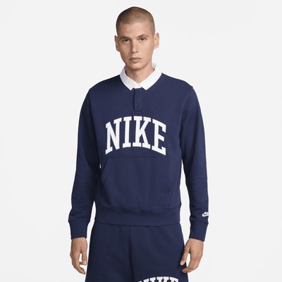 Поло Nike Club Fleece, цвет Midnight Navy/White