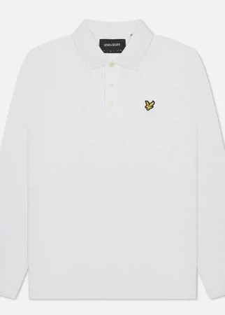Мужской лонгслив Lyle & Scott LS Polo, цвет белый, размер XXL
