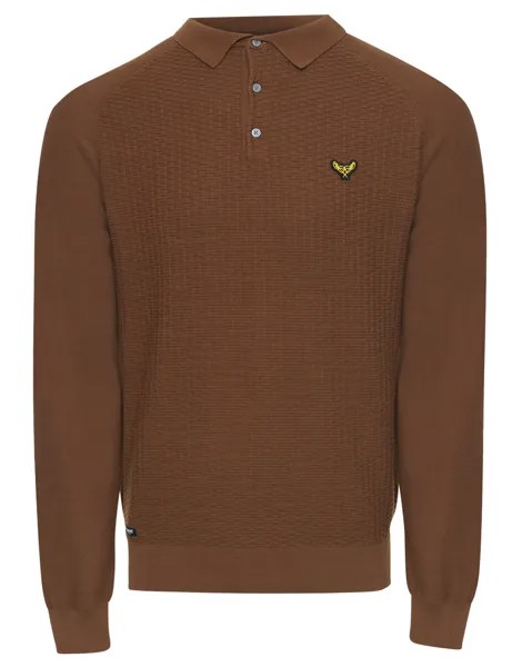 Поло Threadbare Langarm Polo Thorton, коричневый
