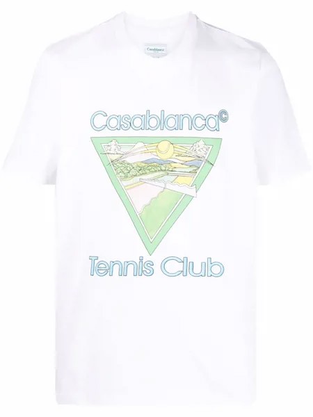 Casablanca футболка из органического хлопка с графичным принтом